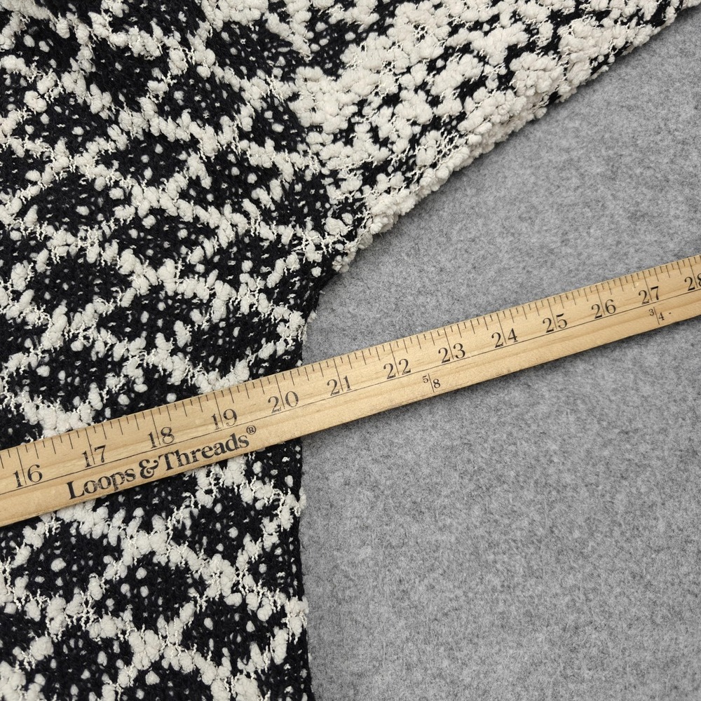 Solitaire Sweater Womens‎ Medium Black Fair Isle Mock Neck Chunky Knit Pullover - Picture 7 of 8